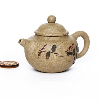 Чайник Исин, До Чжи, роспись глиной, №21, 70 мл